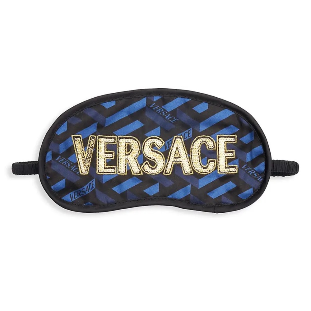 NWT Versace Sequin Logo Fabric Face Mask